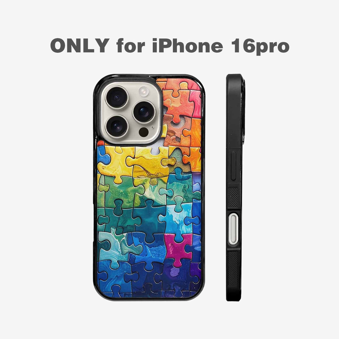iPhone 16 Pro Case — Autism Puzzle Pieces Puzzle Piece Pattern, Unique Phone Case Design
