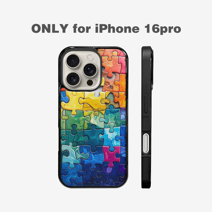 iPhone 16 Pro Case — Autism Puzzle Pieces Puzzle Piece Pattern, Unique Phone Case Design
