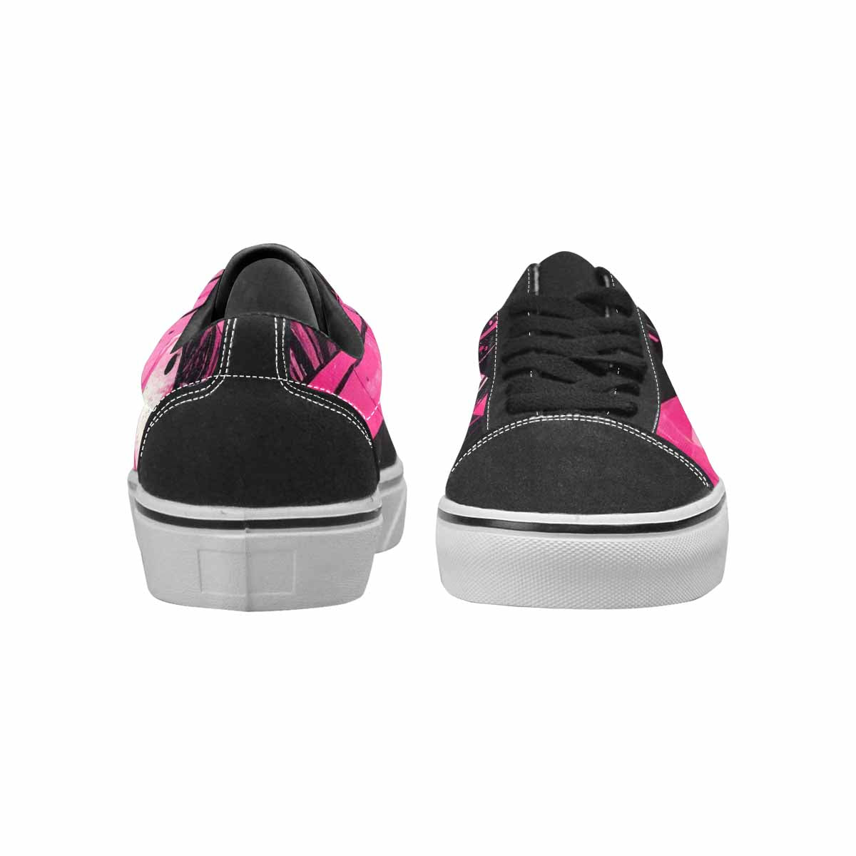 WOMEN'S Zebra Stripe Burst Lace-Up Canvas Kaleidoscope Sneakers