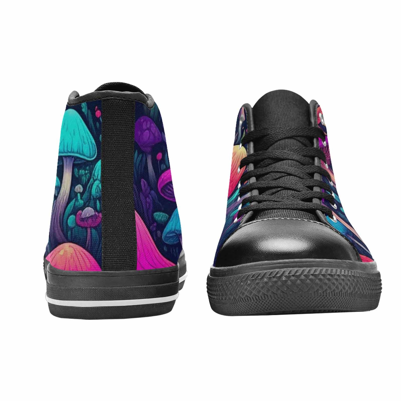 MEN'S Psychedelic Mushroom High Top Canvas Surreal Custom Sneakers
