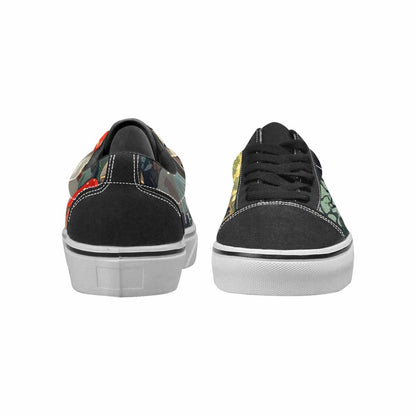 WOMEN'S Mushrooms  Camo Mushrooms Lace-Up Canvas Vibrant Chaos Custom Sneakers
