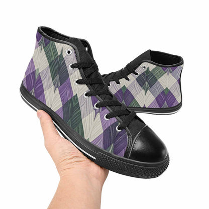 MEN'S Genderqueer Flag Color High Top Canvas Dreamcore Custom Shoes