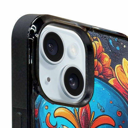 iPhone 15 Case — Graffiti Skull Art Seamless Pattern Vibrant, Customized Protective Case