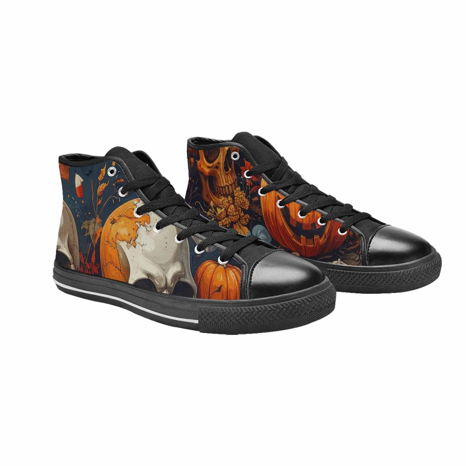 MEN'S Halloween Skulls Pumpkins High Top Canvas Dark Academia Shoes