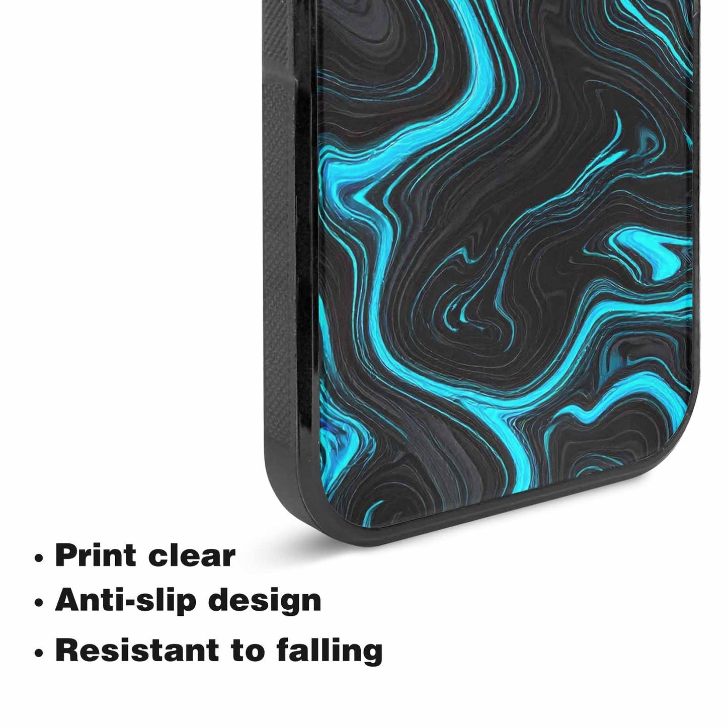 iPhone 15 Plus Case — Freaky Marble Glow, Custom Phone Case