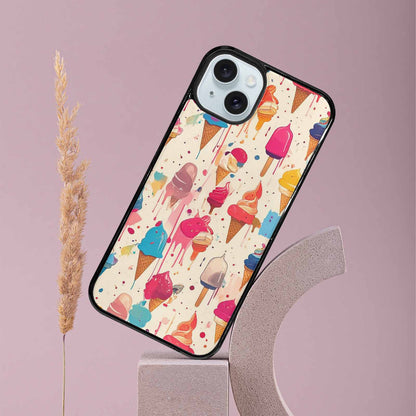iPhone 15 Plus Case — Ice Cream Motif Ice Cream Motifs, Custom Printed Phone Case