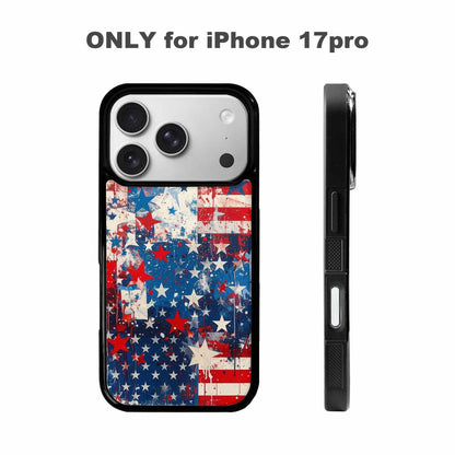 iPhone 17 Pro Case — Patriotic Stars And Stripes American Galaxy, Personalized Phone Case