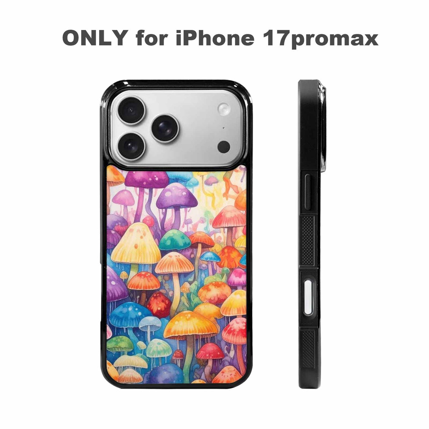 iPhone 17 Pro Max Case — Mushrooms Tie Dyemushrooms Pat Tie Dye, Custom Made Phone Cover
