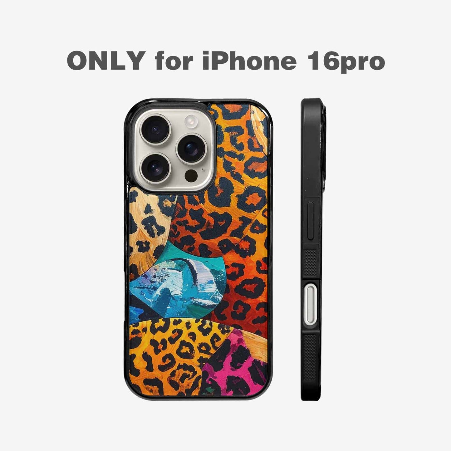 iPhone 16 Pro Case — Full Color Vibrant Animal Print Animal, Custom Designed Case Cover