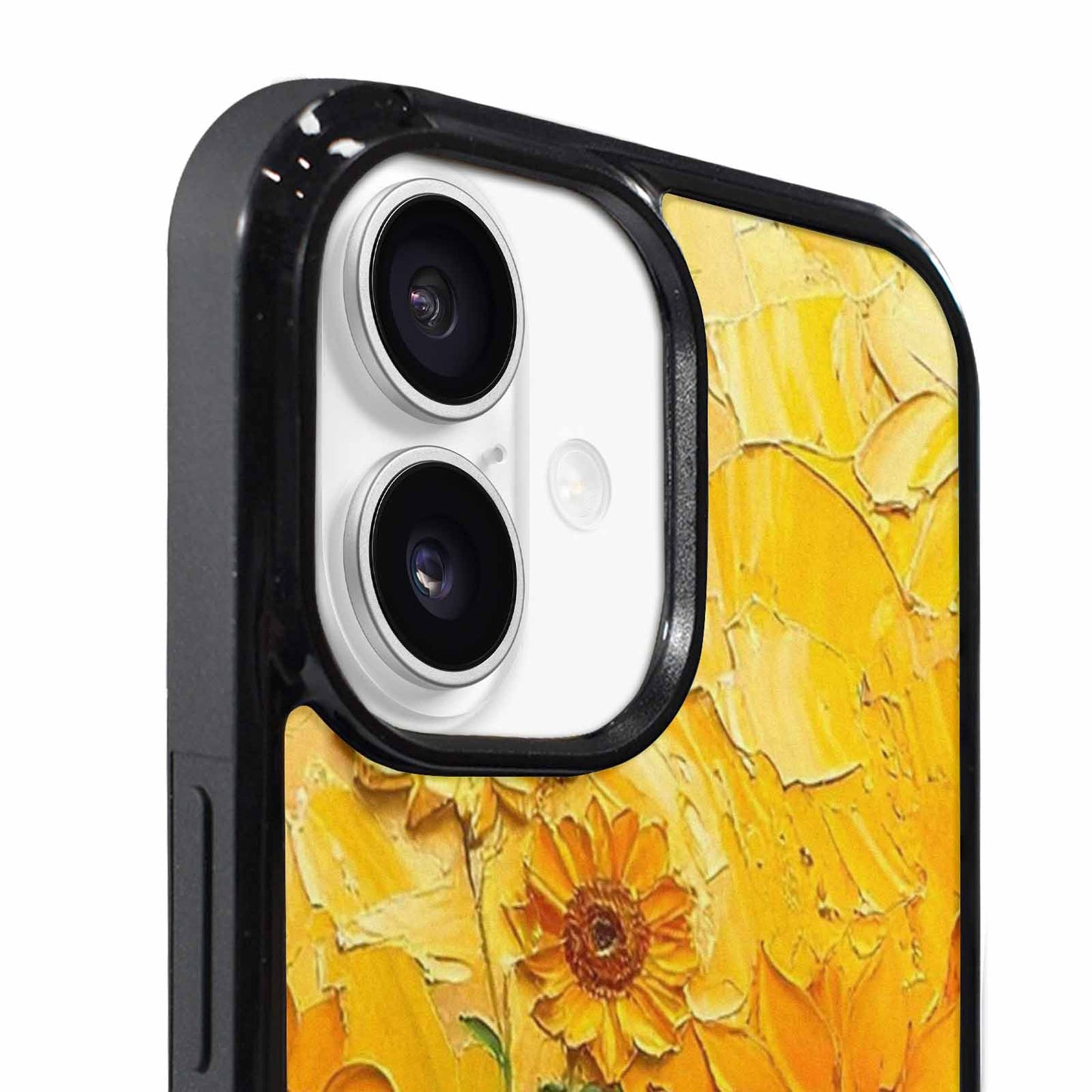 iPhone 17 Case — Impressionist Sunflower Brushstroke Pattern Floral, Personalized Phone Case