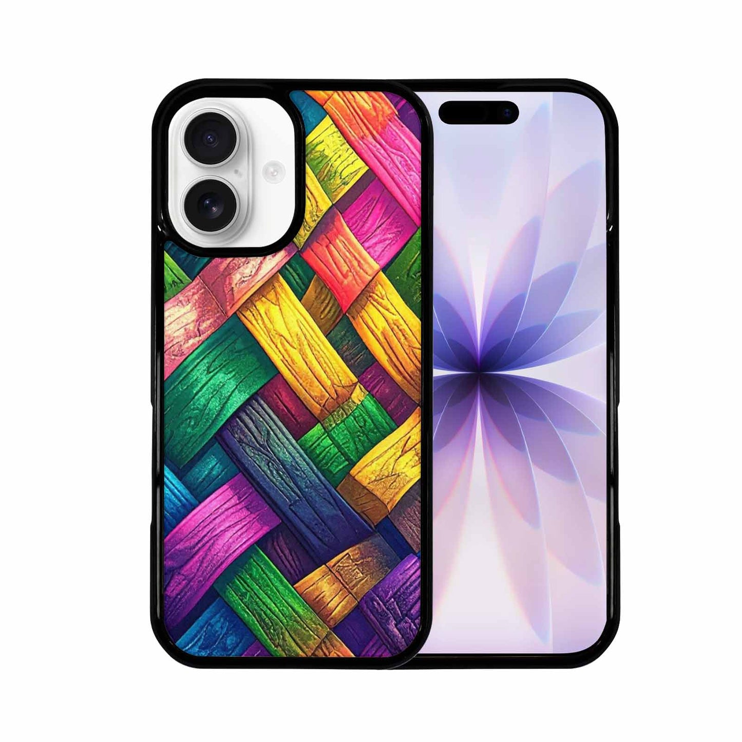 iPhone 17 Case — Polysexual Flag Color Theme Original Art, Unique Phone Case Design