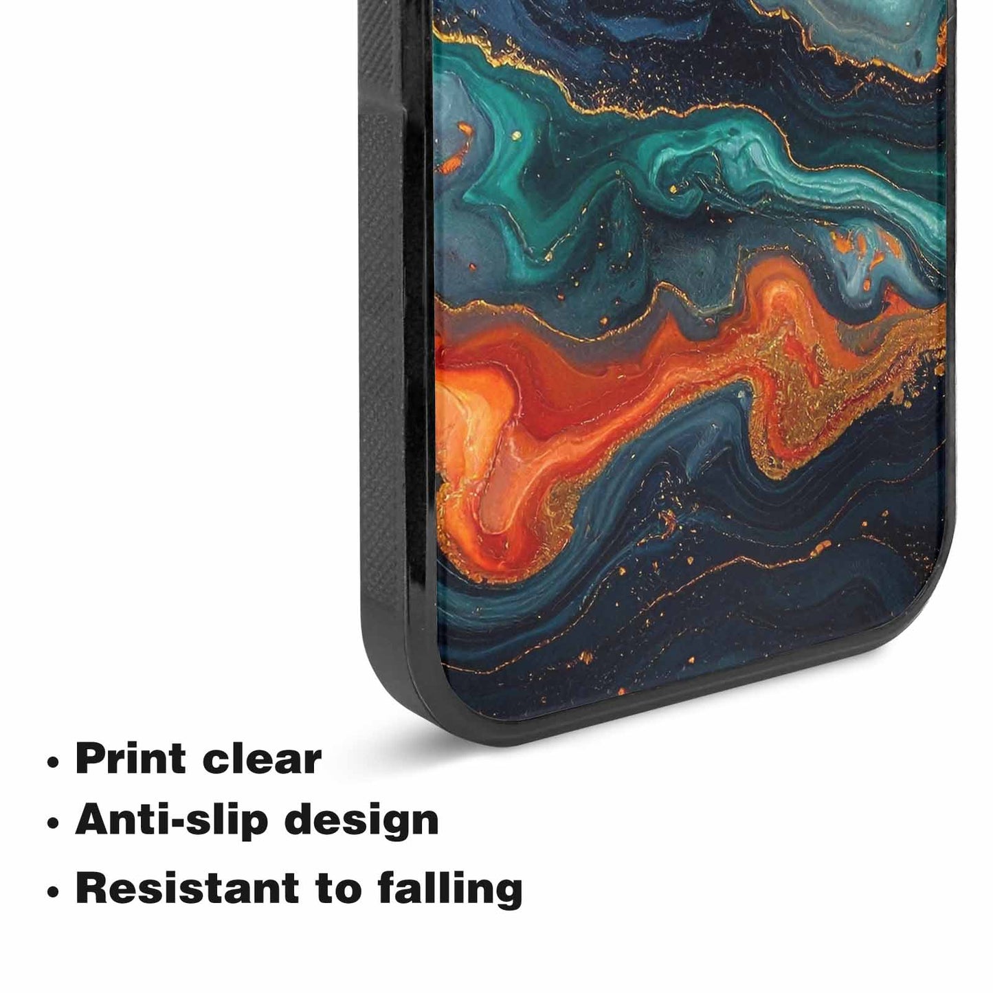 iPhone 15 Plus Case — Marble Dark, Custom Print Case Cover