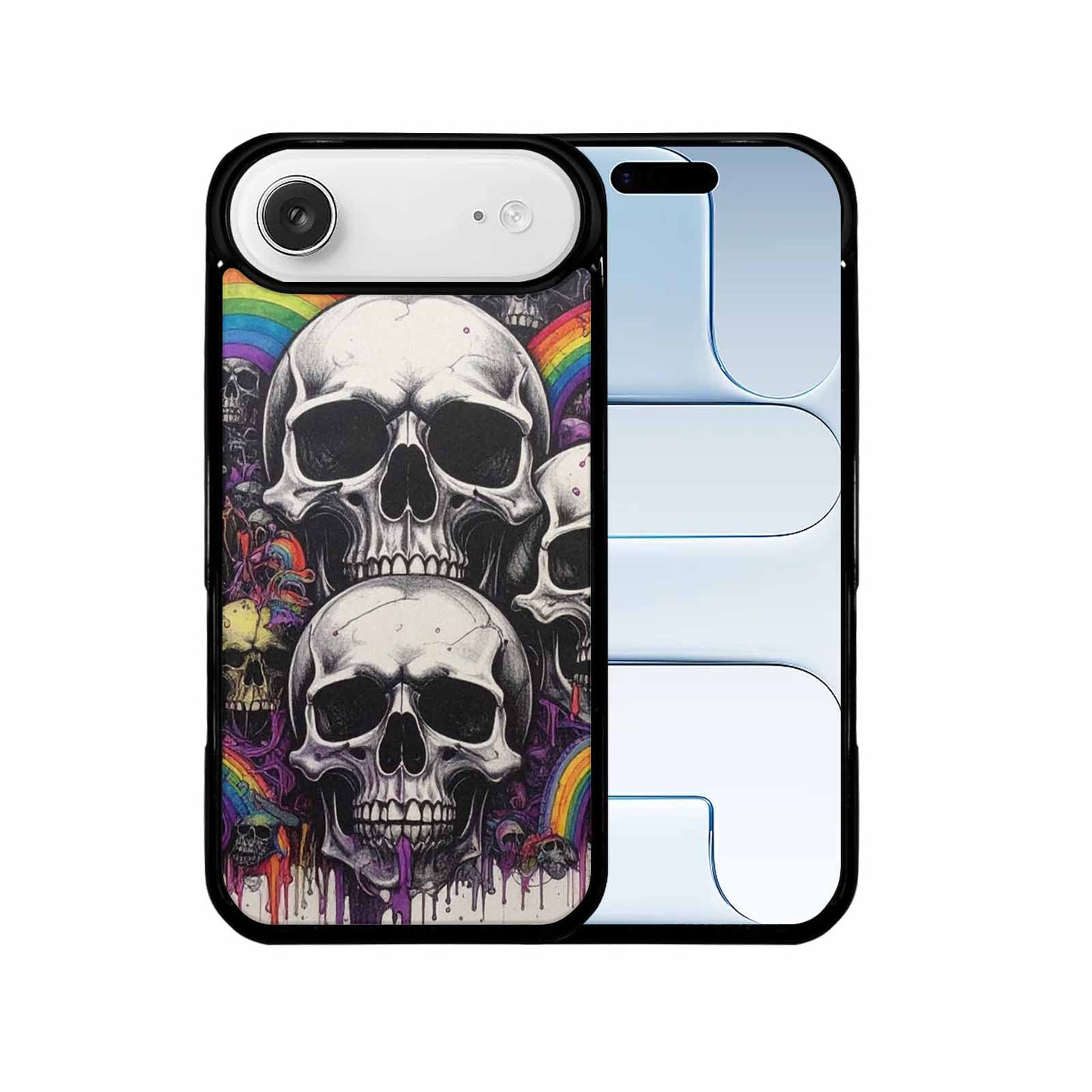 iPhone 17 Air Case — Black Purple Ink Rainbow From Gothic, Unique Phone Case Design