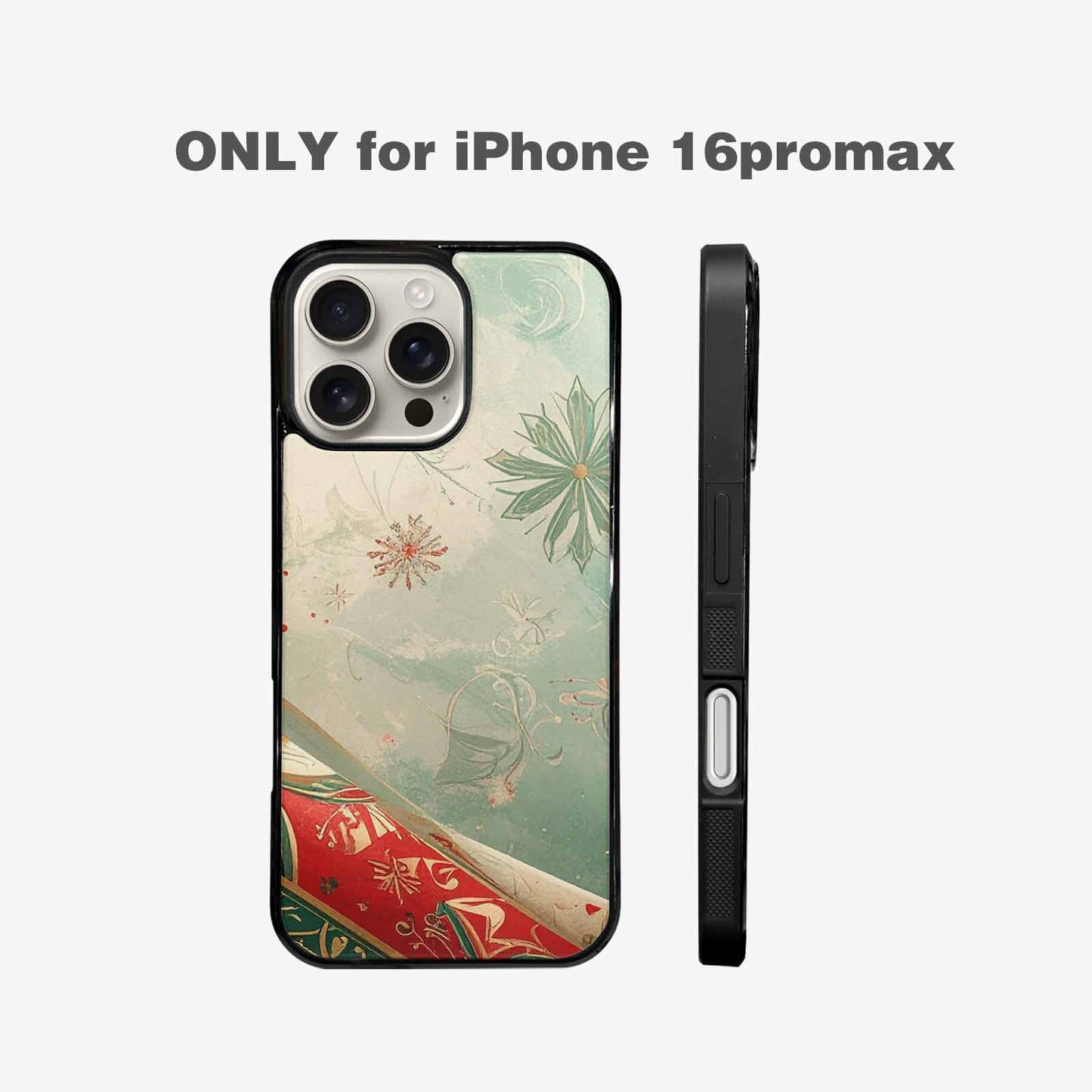 iPhone 16 Pro Max Case — Christmas Wrapping Paper Pattern Art Wallpaper, Custom Art Phone Cover