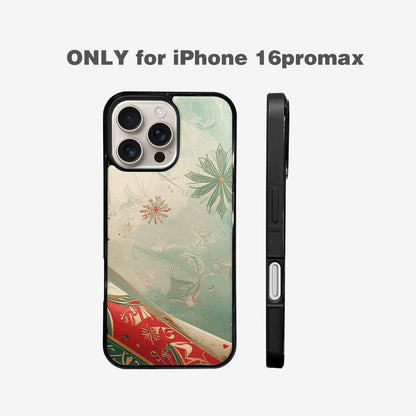 iPhone 16 Pro Max Case — Christmas Wrapping Paper Pattern Art Wallpaper, Custom Art Phone Cover