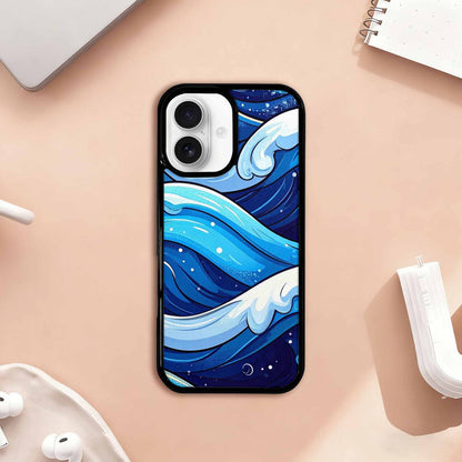 iPhone 17 Case — Glossy Winter Wave Cartoon Cute, Custom Designed Case Cover