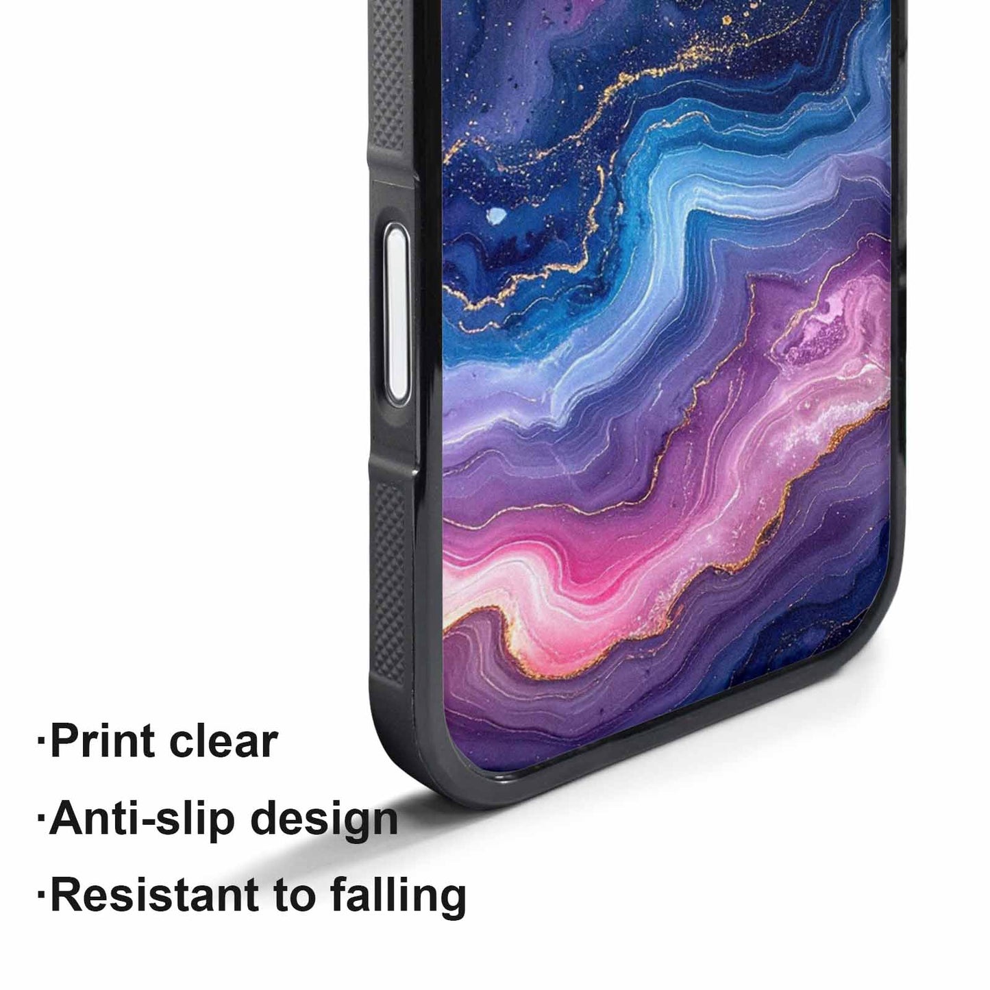 iPhone 17 Pro Max Case — Marble Galaxy Space, Custom Printed Phone Case