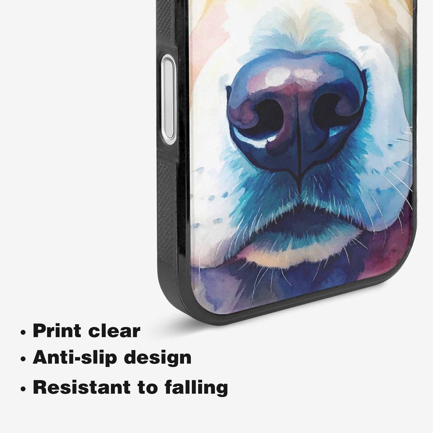 iPhone 16 Case — Golden Retriever Watercolor Art Pattern, Custom Printed Phone Case