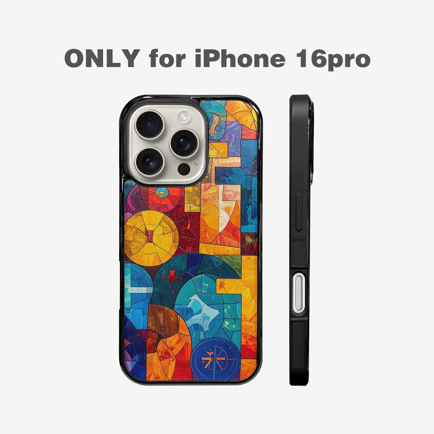 iPhone 16 Pro Case — Faith Cross And Faith Icons Pattern, Personalized Phone Case