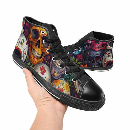 MEN'S Skull High Top Canvas Dark Academia Shoes