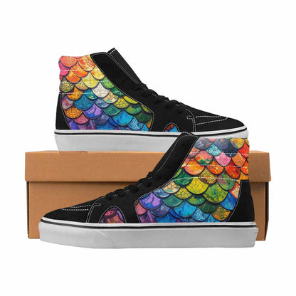 MEN'S Reptile Full Color High Top Canvas Statement Dark Academia Sneakers