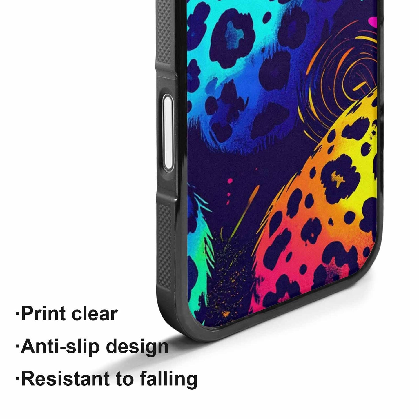 iPhone 17 Case — Leopard Print Neon Seamless Animal Print, Original Design Phone Case