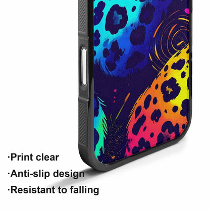 iPhone 17 Case — Leopard Print Neon Seamless Animal Print, Original Design Phone Case