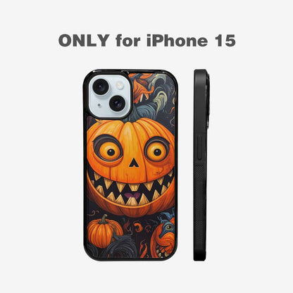 iPhone 15 Case — Cartoon Pumpkin Monster, Unique Phone Case Design