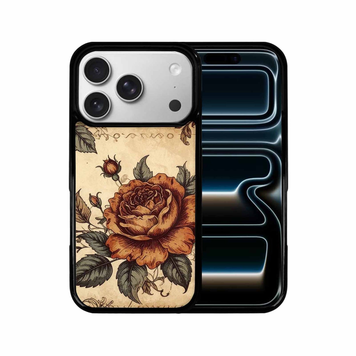 iPhone 17 Pro Case — Vintage Botanical Art Pattern Floral, Custom Phone Case