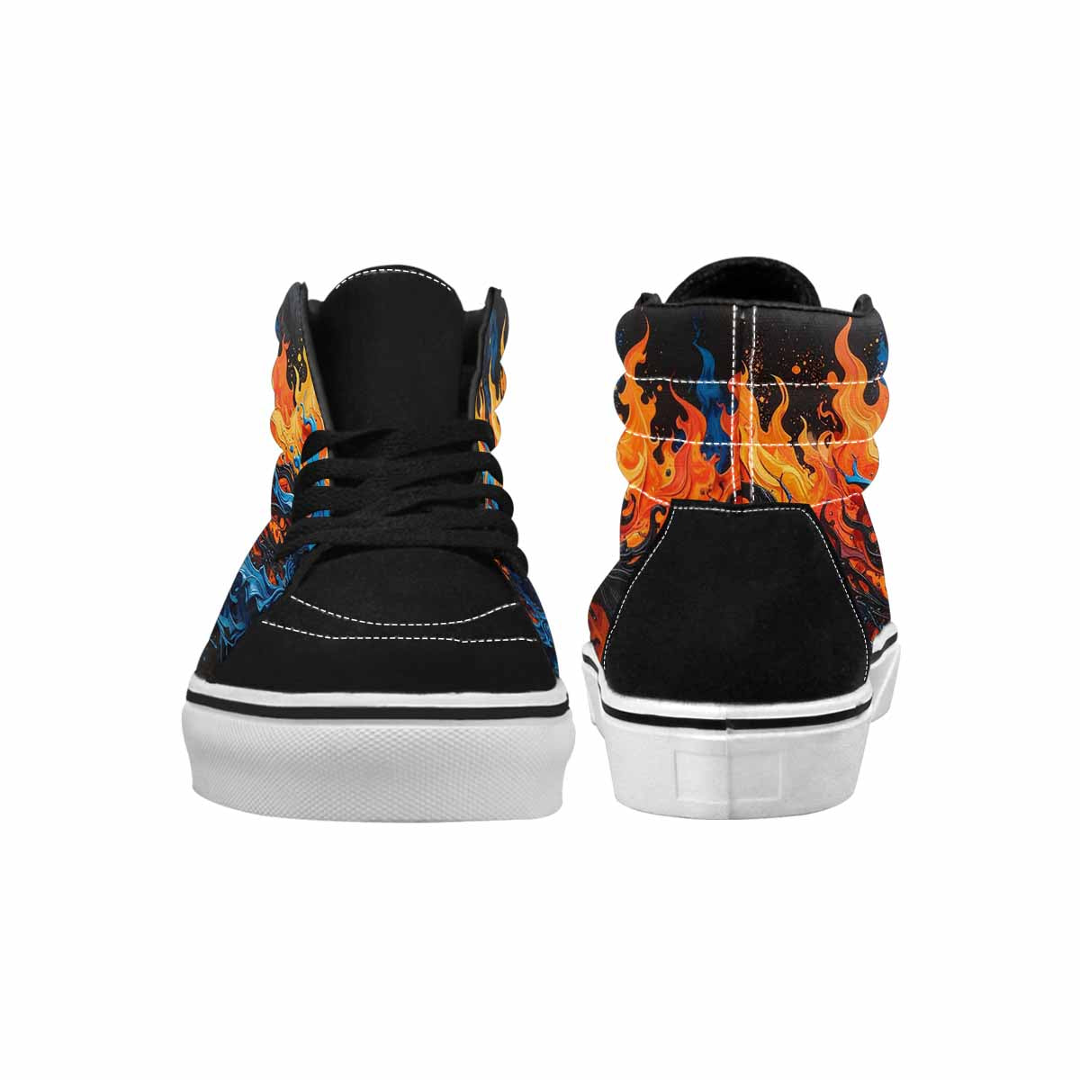 MEN'S Flame Burst High Top Canvas Y2K Shoes