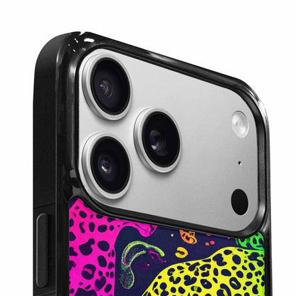 iPhone 17 Pro Max Case — Leopard Print Neon Seamless Animal Print, Custom Made Phone Cover
