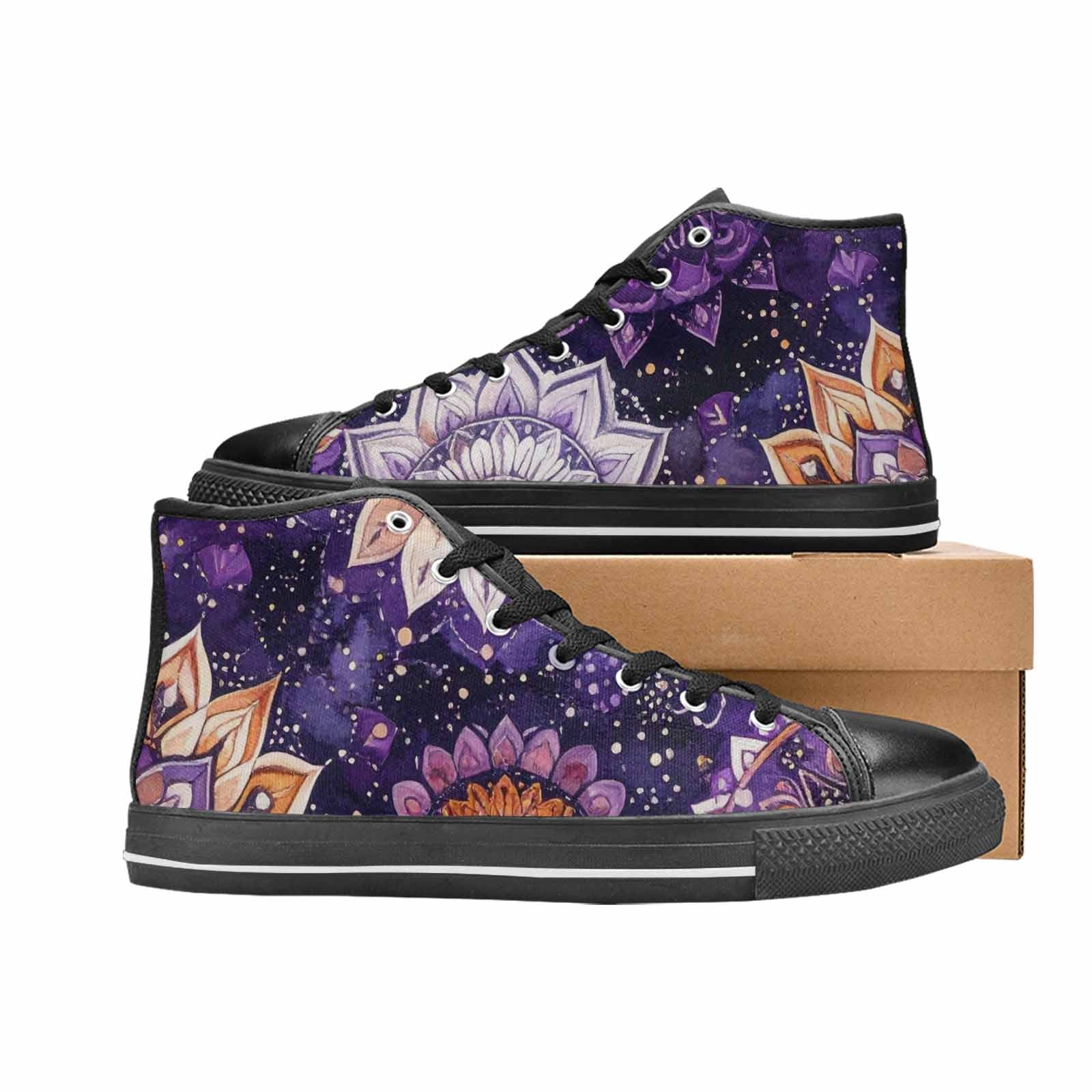 WOMEN'S Mandala High Top Canvas Cottagecore Custom Shoes