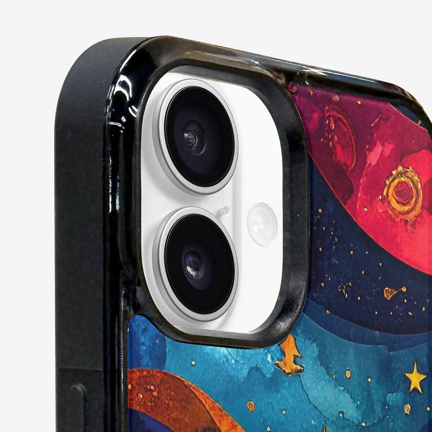 iPhone 16 Case — Steampunk Galaxy Art Seamless Pattern Vibrant, Custom Art Phone Cover