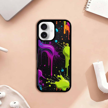iPhone 17 Case — Small Paint Splatter Pattern, Original Art, Personalized Phone Case