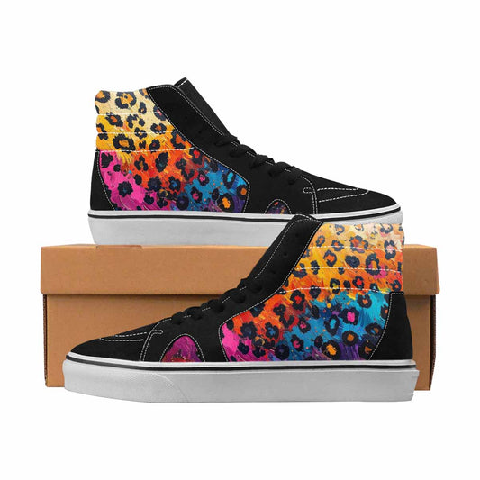 MEN'S Leopard Full Color High Top Canvas One Of A Kind Dark Academia Shoes
