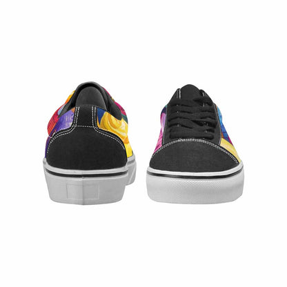 WOMEN'S Melting Ice Cream Monster Lace-Up Canvas Kaleidoscope Custom Sneakers