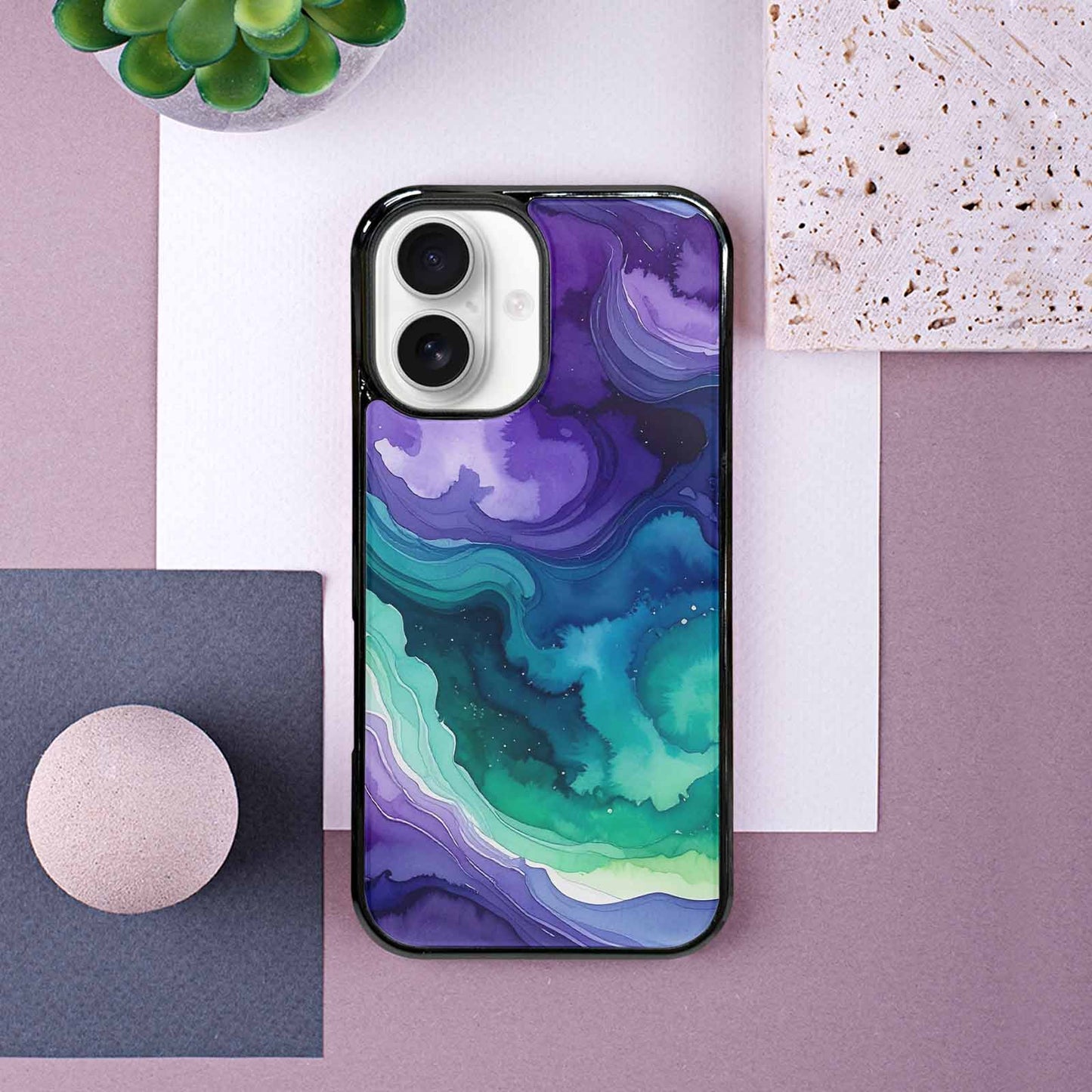 iPhone 16 Case — Galaxy Aurora Nebula, Custom Designed Case Cover