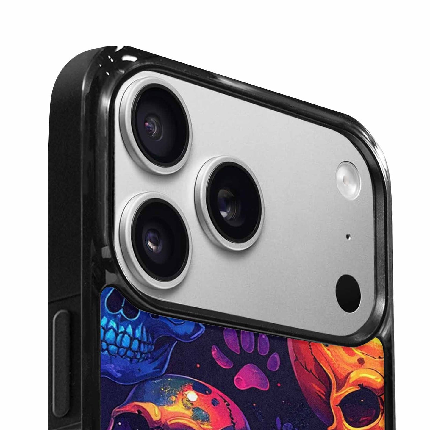 iPhone 17 Pro Max Case — Iridescent Millions Of Gothic Skulls, Unique Phone Case Design
