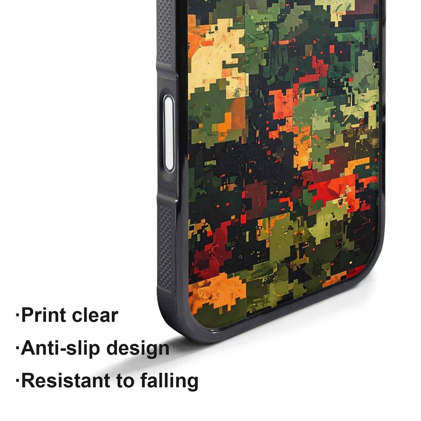 iPhone 17 Pro Case — Small Military Camouflage Blotch Pattern Camo, Unique Phone Case Design