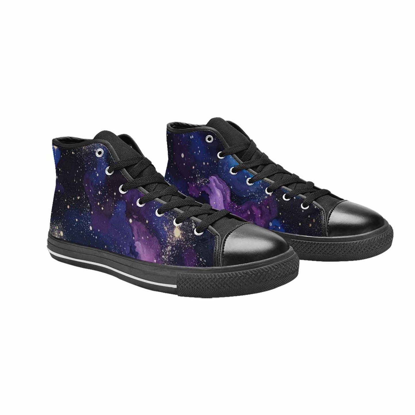 WOMEN'S Galaxy Art - High Top Canvas Dreamcore Custom Sneakers