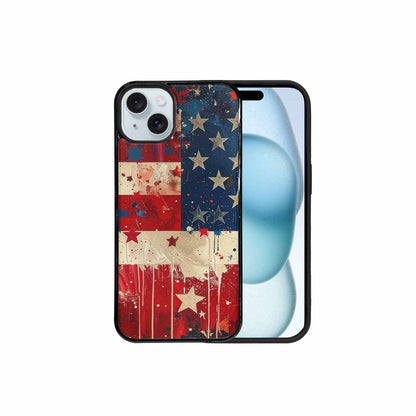 iPhone 15 Plus Case — Patriotic Stars And Stripes American Stars, Custom Print Case Cover