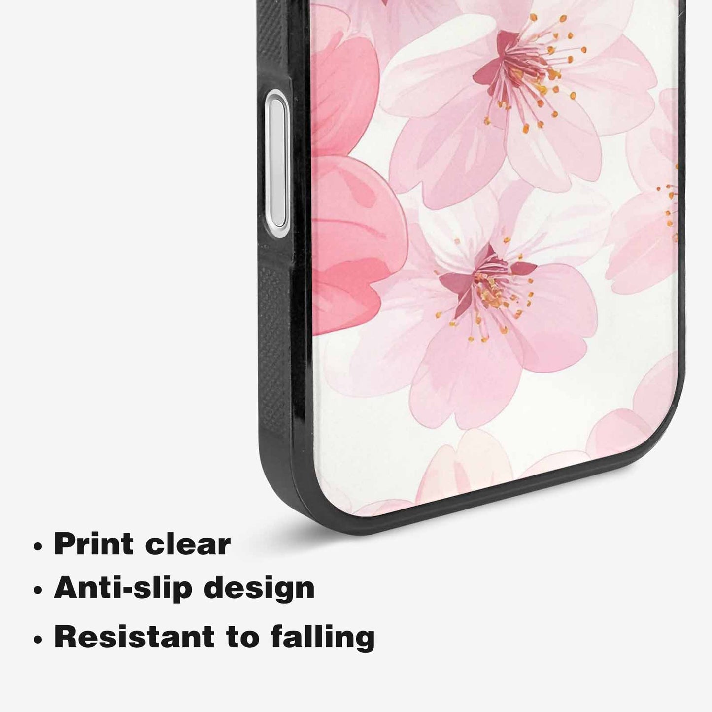 iPhone 16 Case — Japanese Cherry Blossom Pattern Sakura Flowers, Customized Protective Case