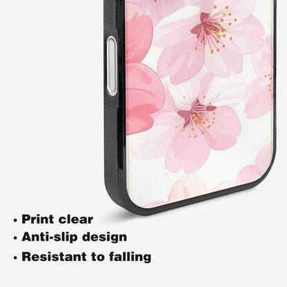 iPhone 16 Case — Japanese Cherry Blossom Pattern Sakura Flowers, Customized Protective Case