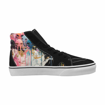 MEN'S Aliens  Marble Melting High Top Canvas Surreal Custom Shoes