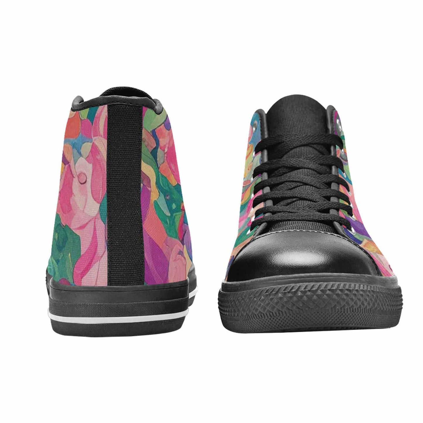 MEN'S Polysexual Flag Color High Top Canvas Y2K Custom Sneakers
