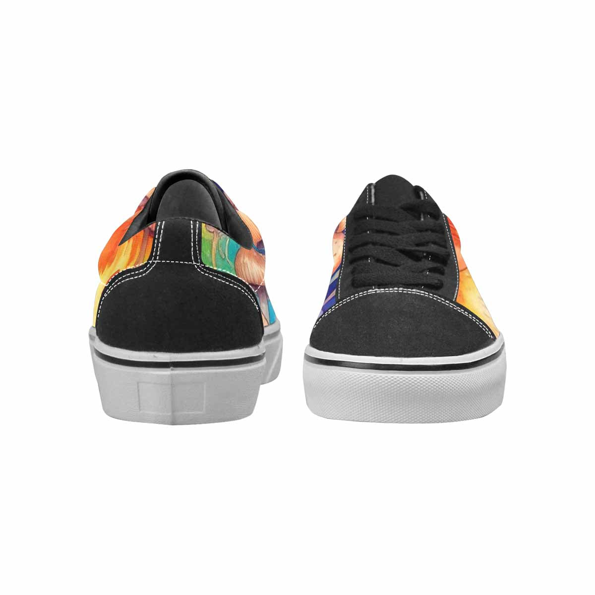WOMEN'S Mushrooms  Tie Dye Lace-Up Canvas Wallpaper Art Custom Sneakers