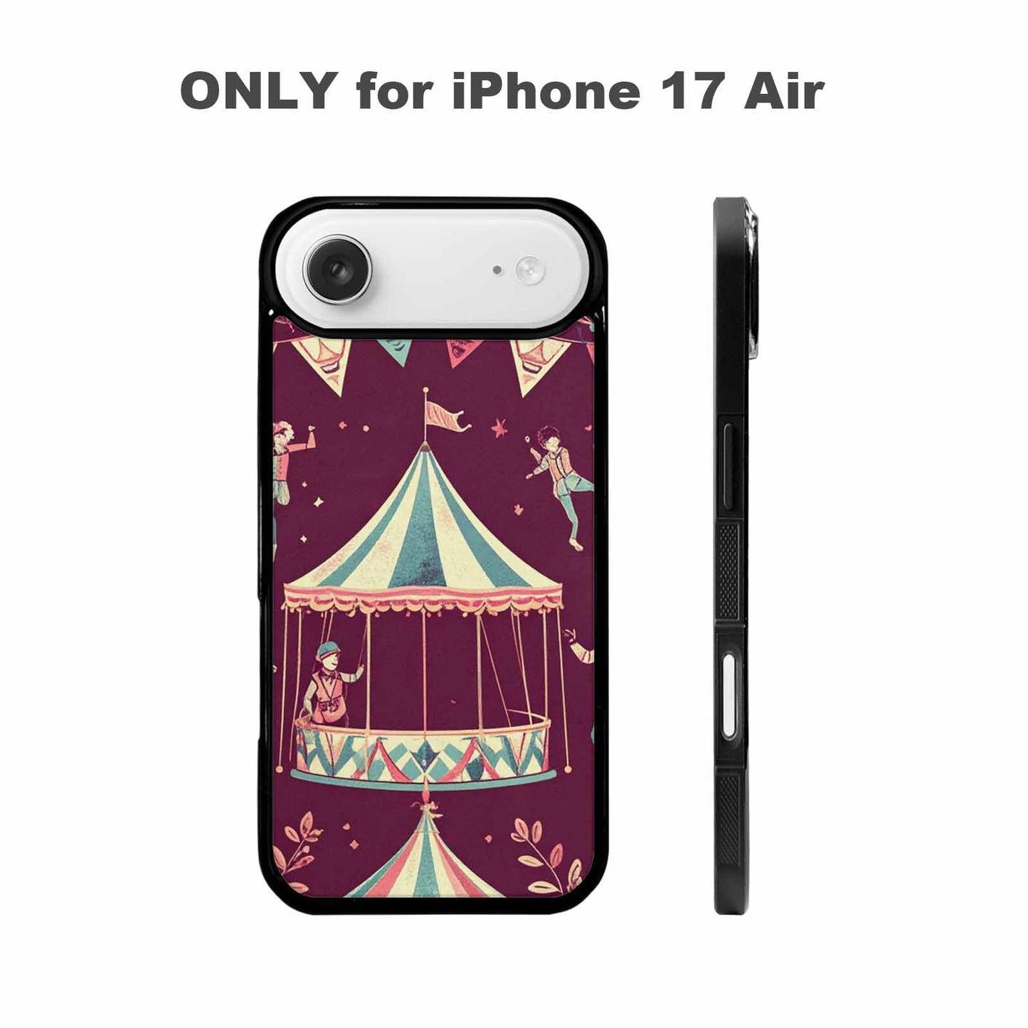 iPhone 17 Air Case — Vintage Circus Art Pattern Retro Vintage, Personalized Phone Case
