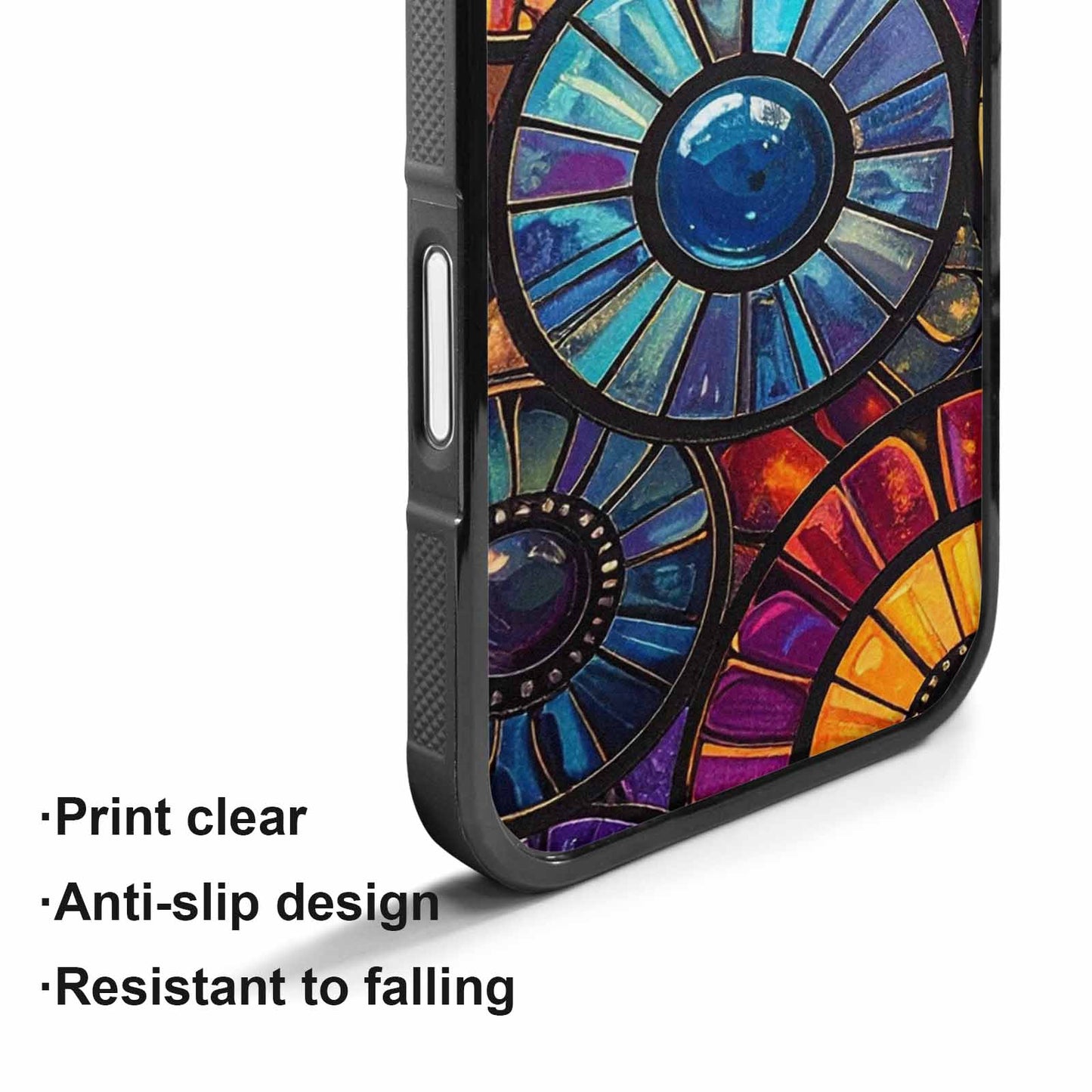 iPhone 17 Case — Iridescent Fantasy Sun Original Art, Custom Phone Case