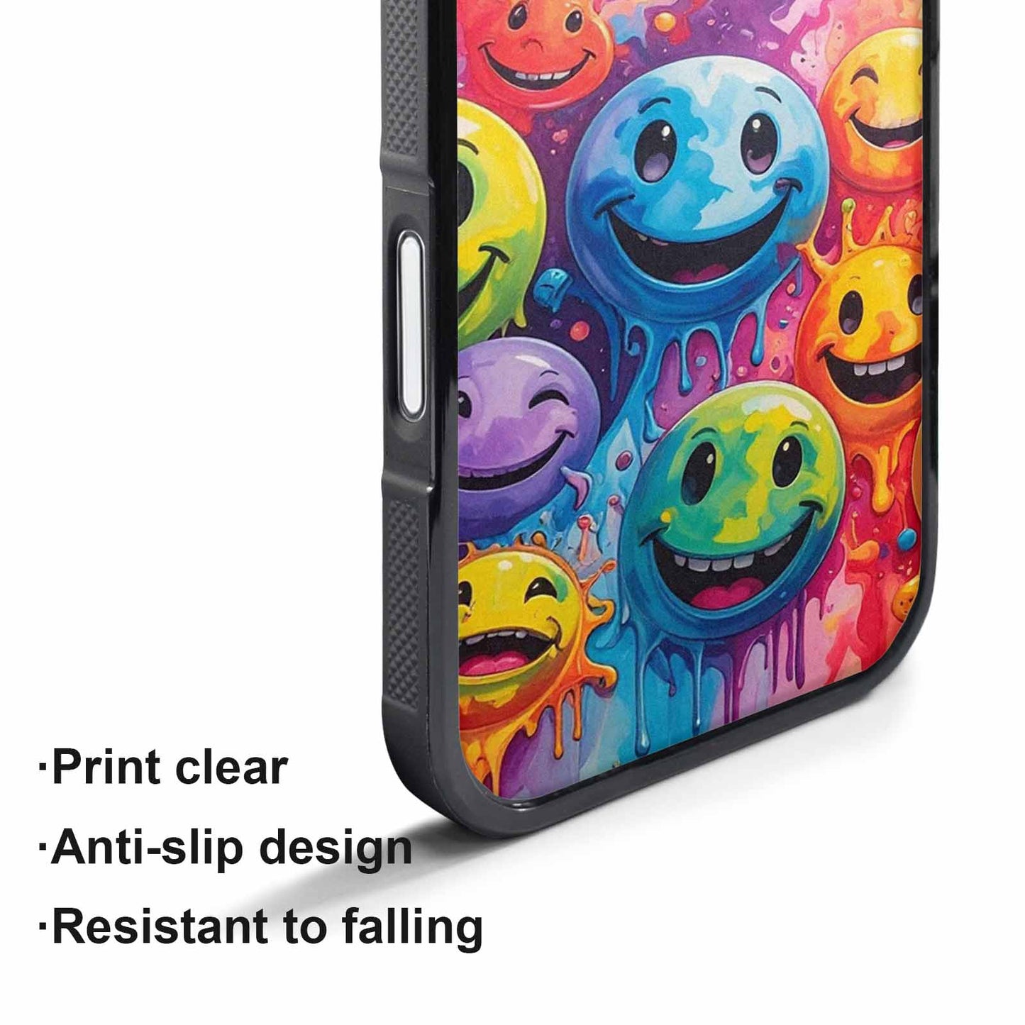 iPhone 17 Pro Max Case — Smiley Facessmiley Faces Tie Original Art, Customized Protective Case