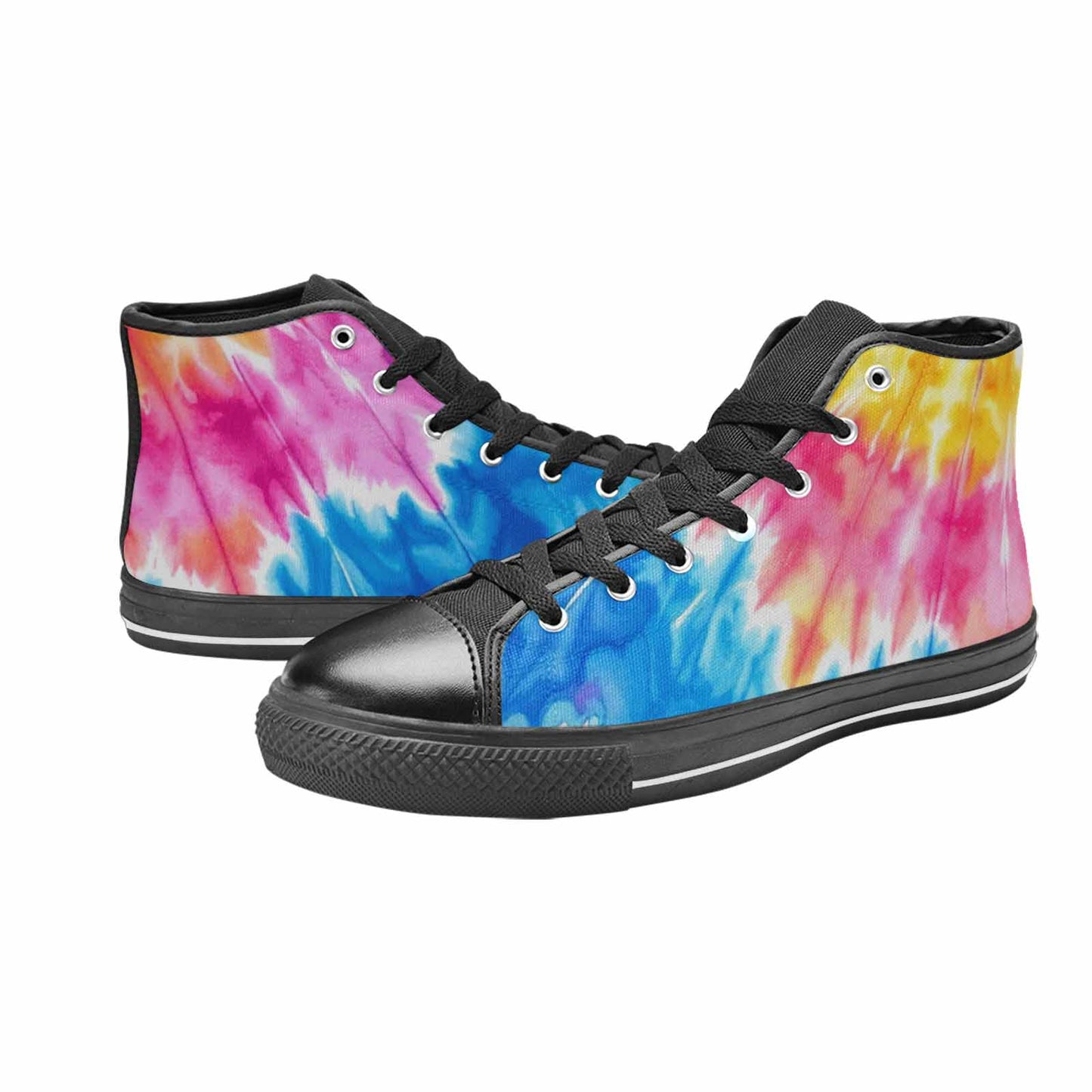 MEN'S Tie Dye Drip High Top Canvas Wallpaper Art Custom Sneakers